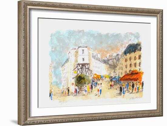 Paris, Montmartre La Rue Lepic-Urbain Huchet-Framed Limited Edition