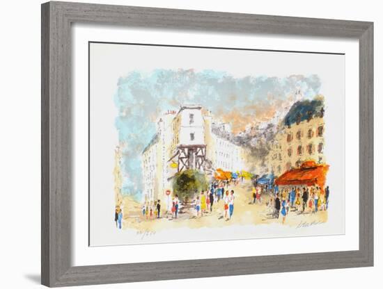 Paris, Montmartre La Rue Lepic-Urbain Huchet-Framed Limited Edition
