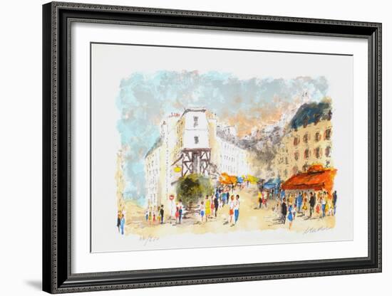Paris, Montmartre La Rue Lepic-Urbain Huchet-Framed Limited Edition