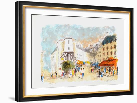 Paris, Montmartre La Rue Lepic-Urbain Huchet-Framed Limited Edition