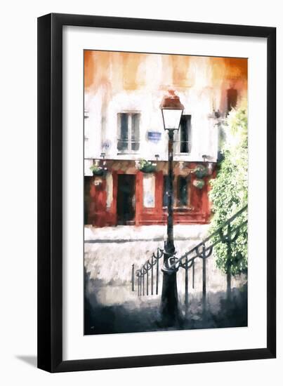 Paris Montmartre Stairs-Philippe Hugonnard-Framed Giclee Print