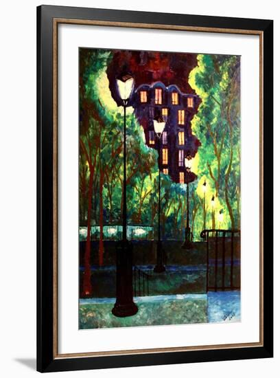 Paris Montmartre Steps from Sacre Coer-Markus Bleichner-Framed Art Print