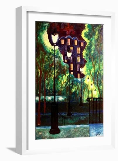 Paris Montmartre Steps from Sacre Coer-Markus Bleichner-Framed Art Print