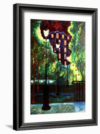 Paris Montmartre Steps from Sacre Coer-Markus Bleichner-Framed Art Print