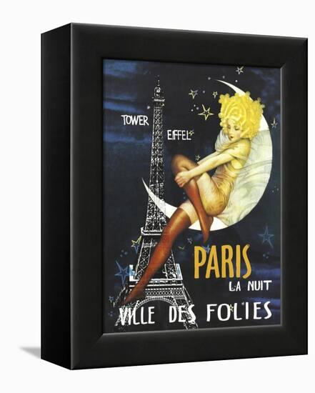 Paris Moon-null-Framed Premier Image Canvas