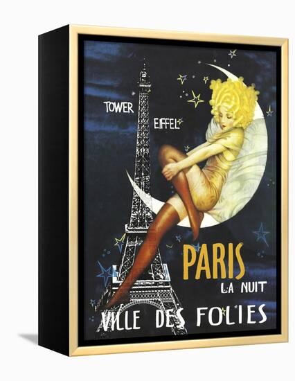 Paris Moon-null-Framed Premier Image Canvas