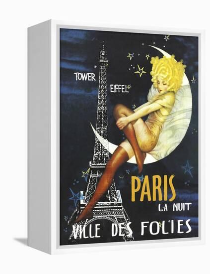 Paris Moon-null-Framed Premier Image Canvas