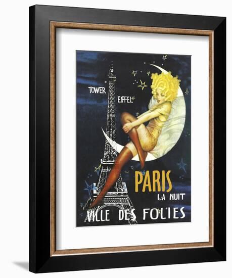 Paris Moon-null-Framed Premium Giclee Print
