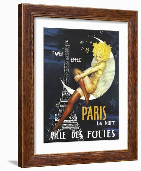 Paris Moon-null-Framed Premium Giclee Print