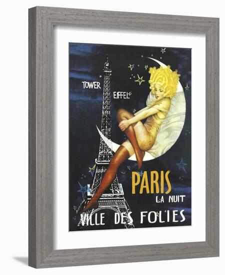 Paris Moon-null-Framed Giclee Print