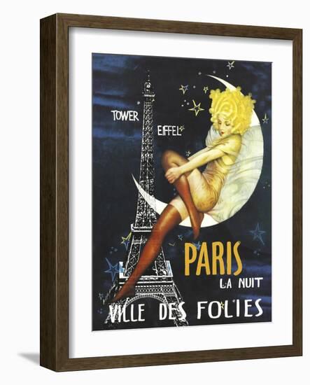 Paris Moon-null-Framed Giclee Print