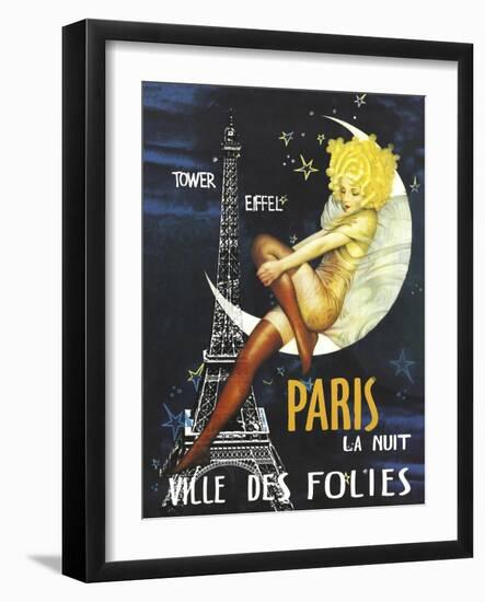 Paris Moon--Framed Giclee Print