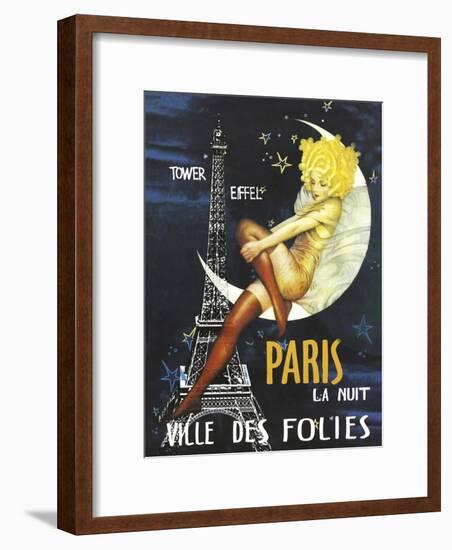 Paris Moon-null-Framed Giclee Print