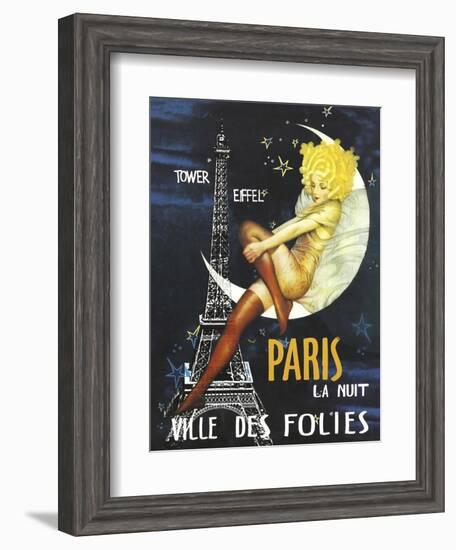 Paris Moon-null-Framed Giclee Print