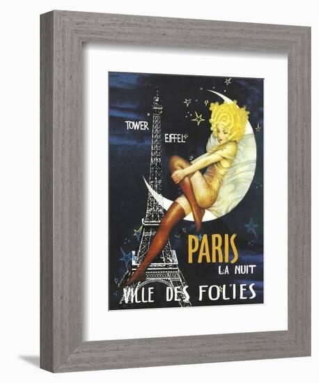 Paris Moon-null-Framed Giclee Print