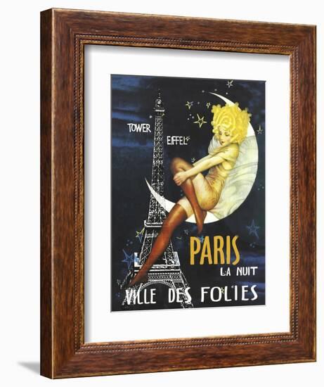 Paris Moon-null-Framed Giclee Print