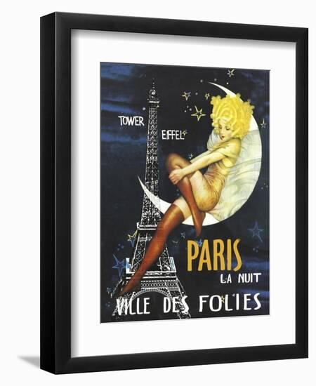 Paris Moon-null-Framed Giclee Print