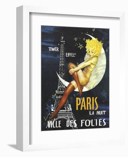 Paris Moon-null-Framed Giclee Print