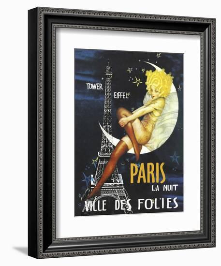 Paris Moon-null-Framed Giclee Print