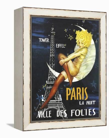 Paris Moon-null-Framed Premier Image Canvas