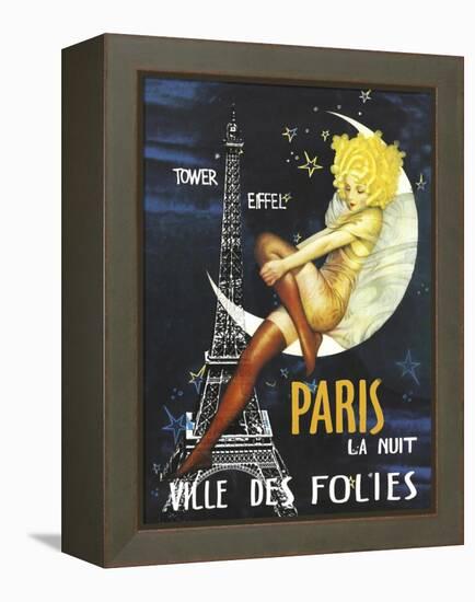 Paris Moon-null-Framed Premier Image Canvas