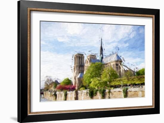 Paris Notre Dame II - In the Style of Oil Painting-Philippe Hugonnard-Framed Giclee Print