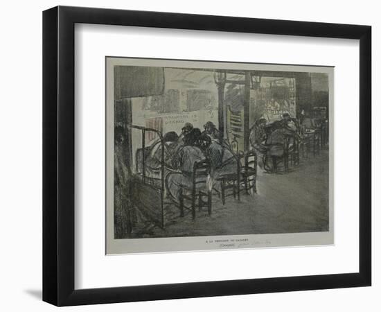 Paris on Terrace of Café-Théophile Alexandre Steinlen-Framed Giclee Print