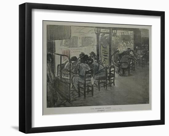 Paris on Terrace of Café-Théophile Alexandre Steinlen-Framed Giclee Print