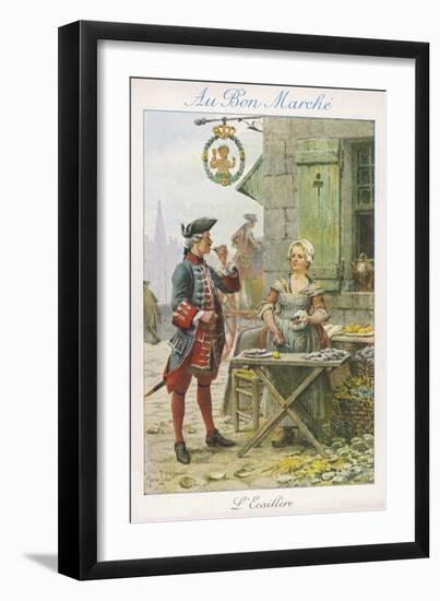 Paris, Oyster Stall 18C-null-Framed Art Print