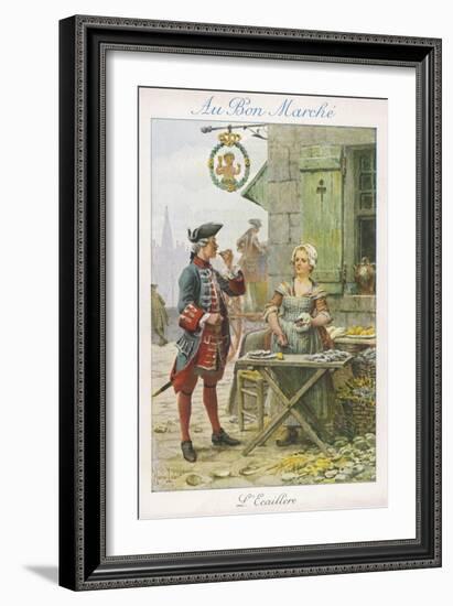 Paris, Oyster Stall 18C-null-Framed Art Print