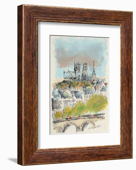 Paris, Panorama Sur Notre Dame-Urbain Huchet-Framed Collectable Print