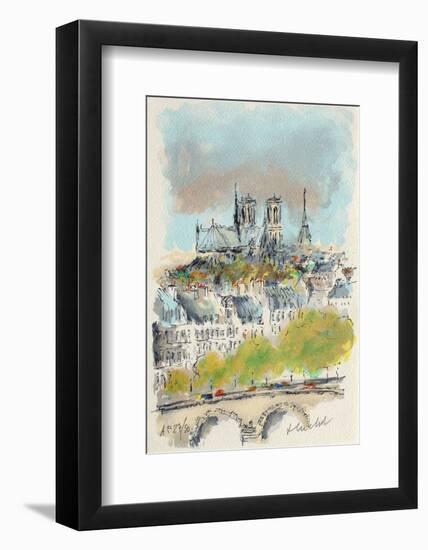 Paris, Panorama Sur Notre Dame-Urbain Huchet-Framed Collectable Print