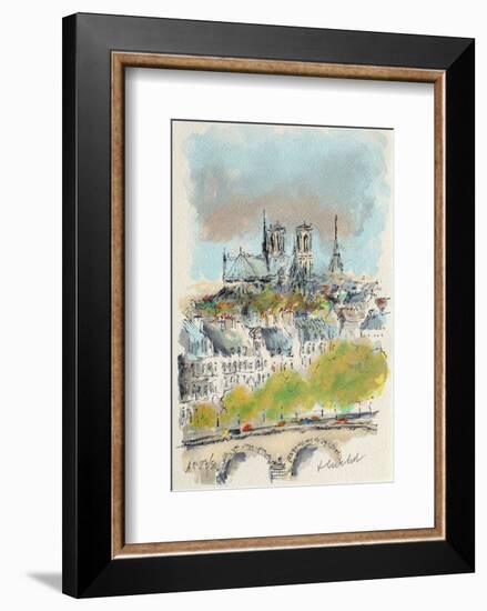 Paris, Panorama Sur Notre Dame-Urbain Huchet-Framed Collectable Print