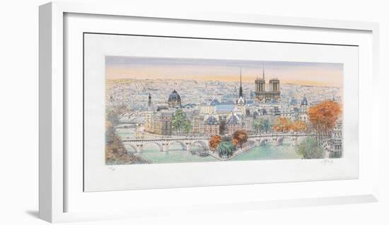 Paris, panorama vers l'Est II-Rolf Rafflewski-Framed Collectable Print