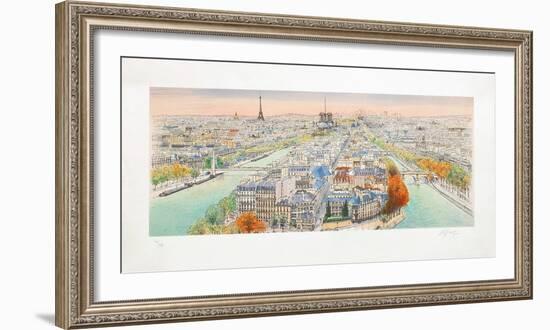 Paris, panorama vers l'Ouest II-Rolf Rafflewski-Framed Collectable Print