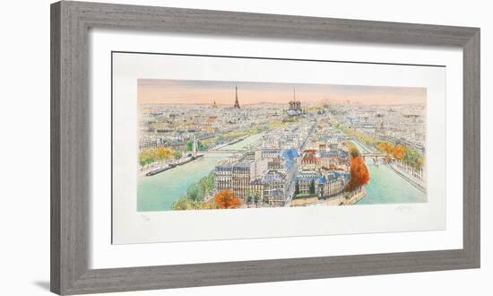 Paris, panorama vers l'Ouest II-Rolf Rafflewski-Framed Collectable Print