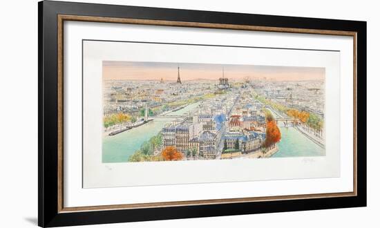 Paris, panorama vers l'Ouest II-Rolf Rafflewski-Framed Collectable Print