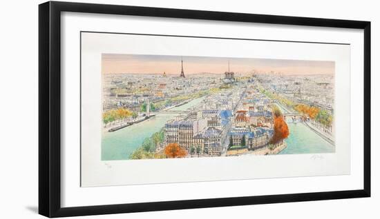 Paris, panorama vers l'Ouest II-Rolf Rafflewski-Framed Collectable Print
