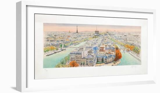 Paris, panorama vers l'Ouest II-Rolf Rafflewski-Framed Collectable Print