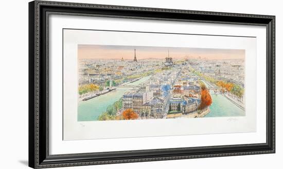 Paris, panorama vers l'Ouest II-Rolf Rafflewski-Framed Collectable Print