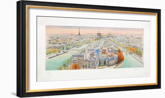Paris, panorama vers l'Ouest II-Rolf Rafflewski-Framed Collectable Print