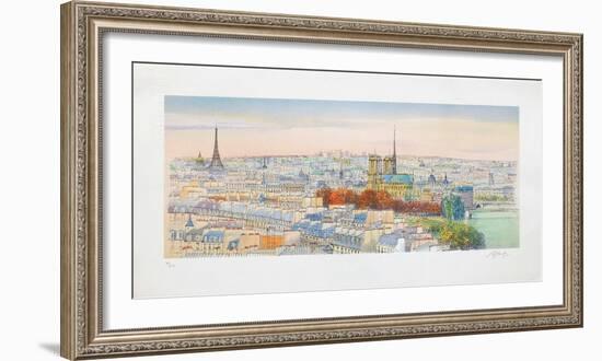 Paris, panorama vers Notre-Dame II-Rolf Rafflewski-Framed Collectable Print