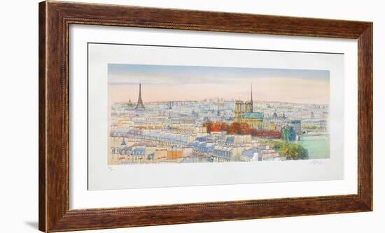 Paris, panorama vers Notre-Dame II-Rolf Rafflewski-Framed Collectable Print