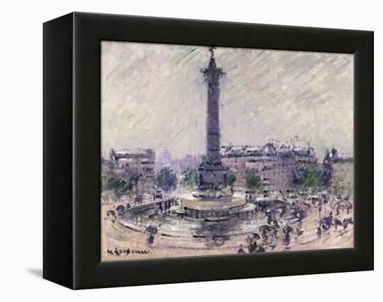 Paris, Place De La Bastille, C.1922-Gustave Loiseau-Framed Premier Image Canvas