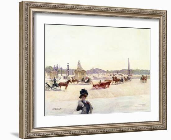 Paris, Place De La Concorde-Gustave Fraipont-Framed Giclee Print