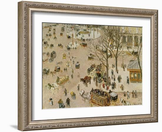 Paris, Place Du Theatre, 1898-Camille Pissarro-Framed Giclee Print