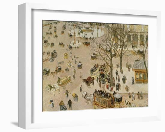 Paris, Place Du Theatre, 1898-Camille Pissarro-Framed Giclee Print