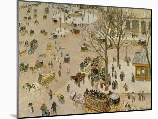 Paris, Place Du Theatre, 1898-Camille Pissarro-Mounted Giclee Print