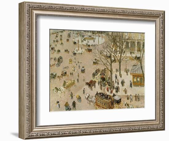 Paris, Place Du Theatre, 1898-Camille Pissarro-Framed Giclee Print