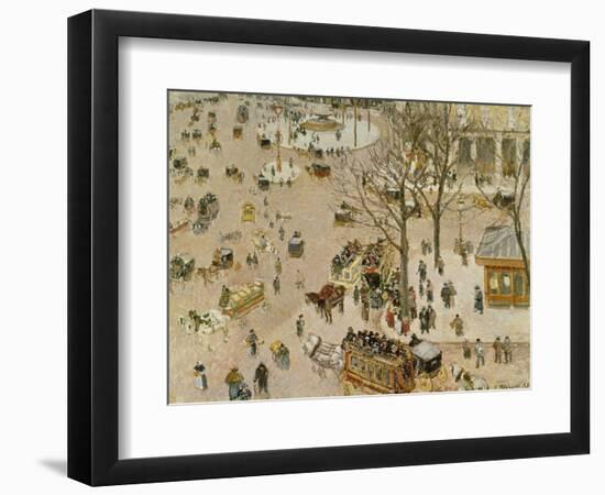 Paris, Place Du Theatre, 1898-Camille Pissarro-Framed Giclee Print